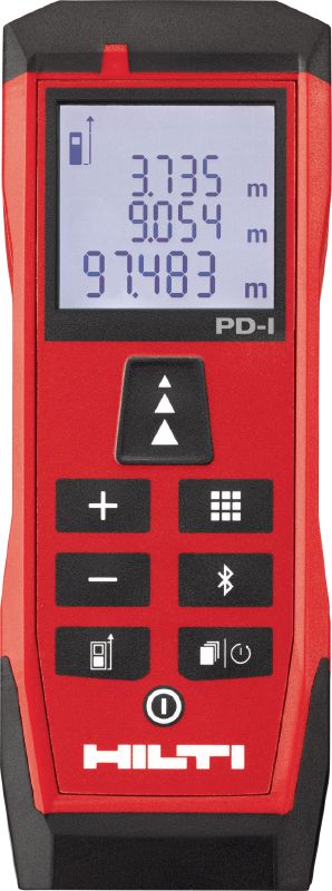 Medidor láser PD-I Medidor láser robusto con funciones de medición inteligente y conectividad Bluetooth para aplicaciones en interiores de hasta 100 m