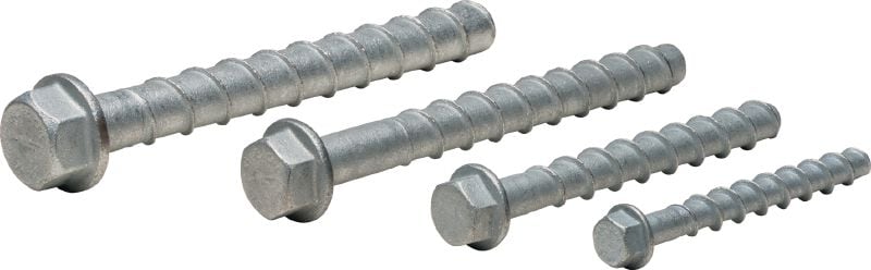 Anclaje de atornillado directo KH-EZ CRC Anclaje de atornillado directo de alto desempeño, con revestimiento resistente a la corrosión (acero al carbono galvanizado mecánicamente, cabeza hexagonal)