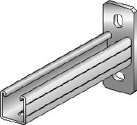 MQK-41/3 Soporte galvanizado de 41 mm de altura y 3 mm de espesor con carril de carga MQ individual