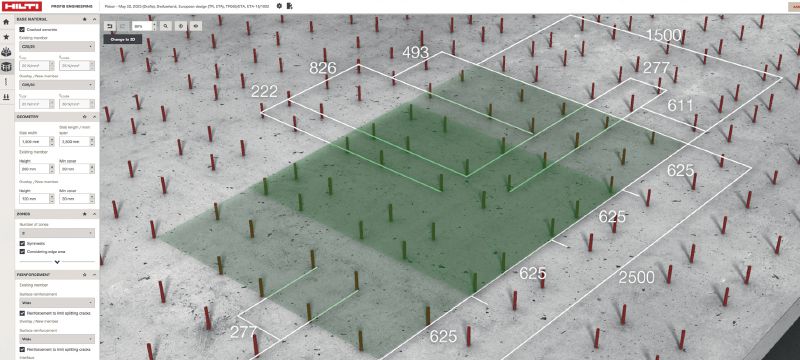 Software de diseño de conexiones PROFIS Engineering Suite Software de ingeniería PROFIS basado en la nube para diseñar conexiones de Hormigón a acero secundario y de Hormigón a Hormigón de acuerdo con una amplia gama de códigos y aprobaciones Aplicaciones 1
