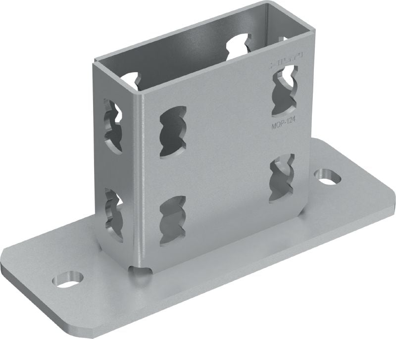 MQP-124 Base de carril galvanizada para la fijación de carriles MQ a Hormigón