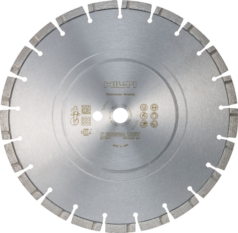 Disco de diamante universal P Disco de diamante para tareas de corte en distintos materiales base