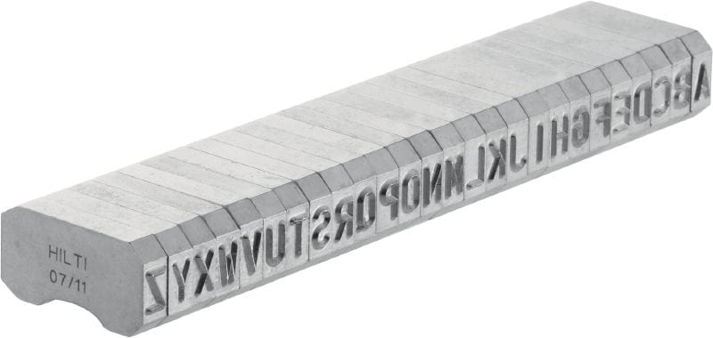 Sellos de estampado en acero X-MC S 5.6/6 Caracteres numéricos y alfabéticos estrechos y de punta afilada para estampar identificaciones en metal