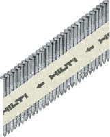 Clavos perfilados galvanizados GX-WF Clavo para marcos perfilados galvanizado que permite la fijación de madera a madera con la clavadora GX 90-WF