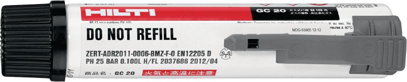 Carga de gas GC 22 Carga de gas para utilizar con la clavadora a gas GX 120
