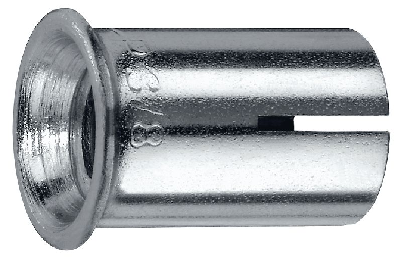 Anclaje insertable de rosca interna HDI-P Anclaje insertable de rosca interna corto, de colocación con herramienta, de alto desempeño (acero al carbono)