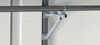 Placas deslizantes MI-PS 1/1 Placas deslizantes únicas galvanizadas en caliente (HDG) para la fijación de tuberías DN 25-150 a vigas MI en aplicaciones pesadas Aplicaciones 1