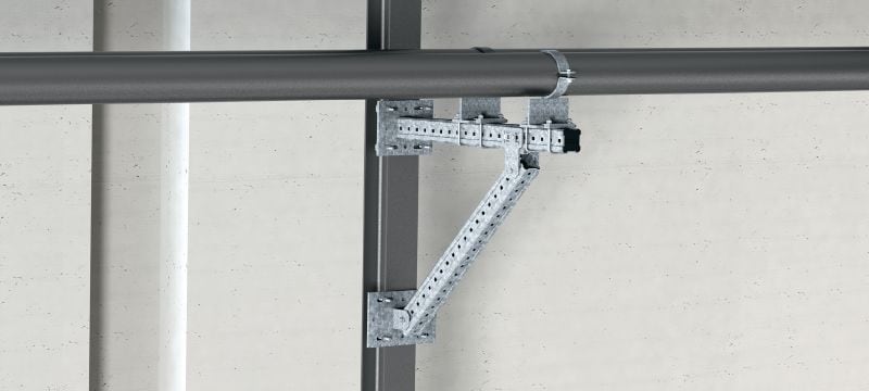 Placas deslizantes MI-PS 1/1 Placas deslizantes únicas galvanizadas en caliente (HDG) para la fijación de tuberías DN 25-150 a vigas MI en aplicaciones pesadas Aplicaciones 1