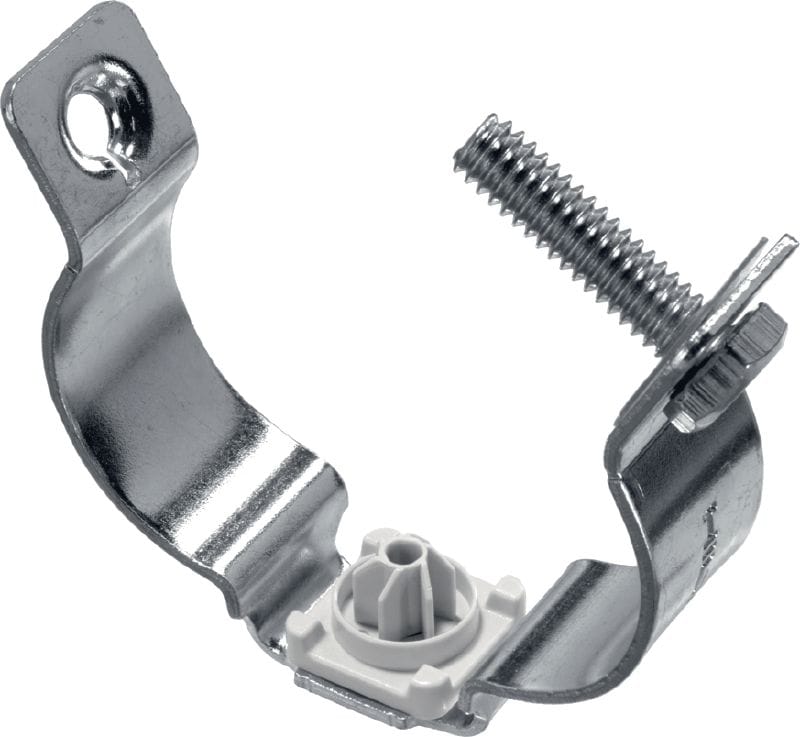 Image 1 of 1: Brida de distanciamiento X-EMTSC MX Pinza metálica doble para conductos/cables para el uso con clavos en tiras