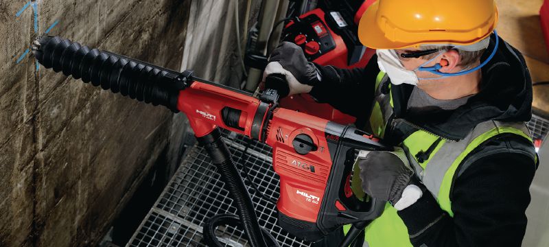 Sistema de aspiración del polvo TE DRS-Y Sistema de aspiración de polvo para tareas de perforación y cincelado en hormigón con los martillos perforadores SDS Max (TE-Y) de Hilti Aplicaciones 1