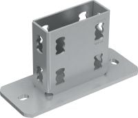MQP-124 Base de carril galvanizada para la fijación de carriles MQ a Hormigón