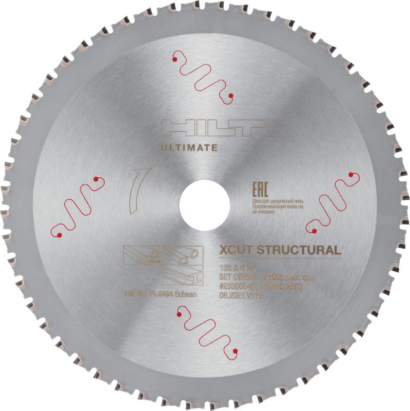 Disco de sierra circular X-Cut de acero y acero estructural Disco de sierra circular de excelente rendimiento con dientes de carburo que permiten realizar cortes con mayor rapidez y que ofrecen mayor durabilidad en acero estructural, incluido el acero inoxidable