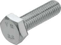Tornillo hexagonal A4 conforme a la norma DIN 933 Tornillo hexagonal (A4) de acero inoxidable conforme a los requisitos de la norma DIN 933