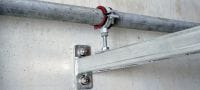 Abrazadera de tuberías de carga pesada MP-MI-F Abrazadera de tuberías galvanizada en caliente (HDG) con aislamiento acústico para aplicaciones de carga pesada Aplicaciones 1